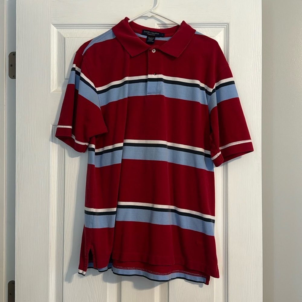 Red striped button up